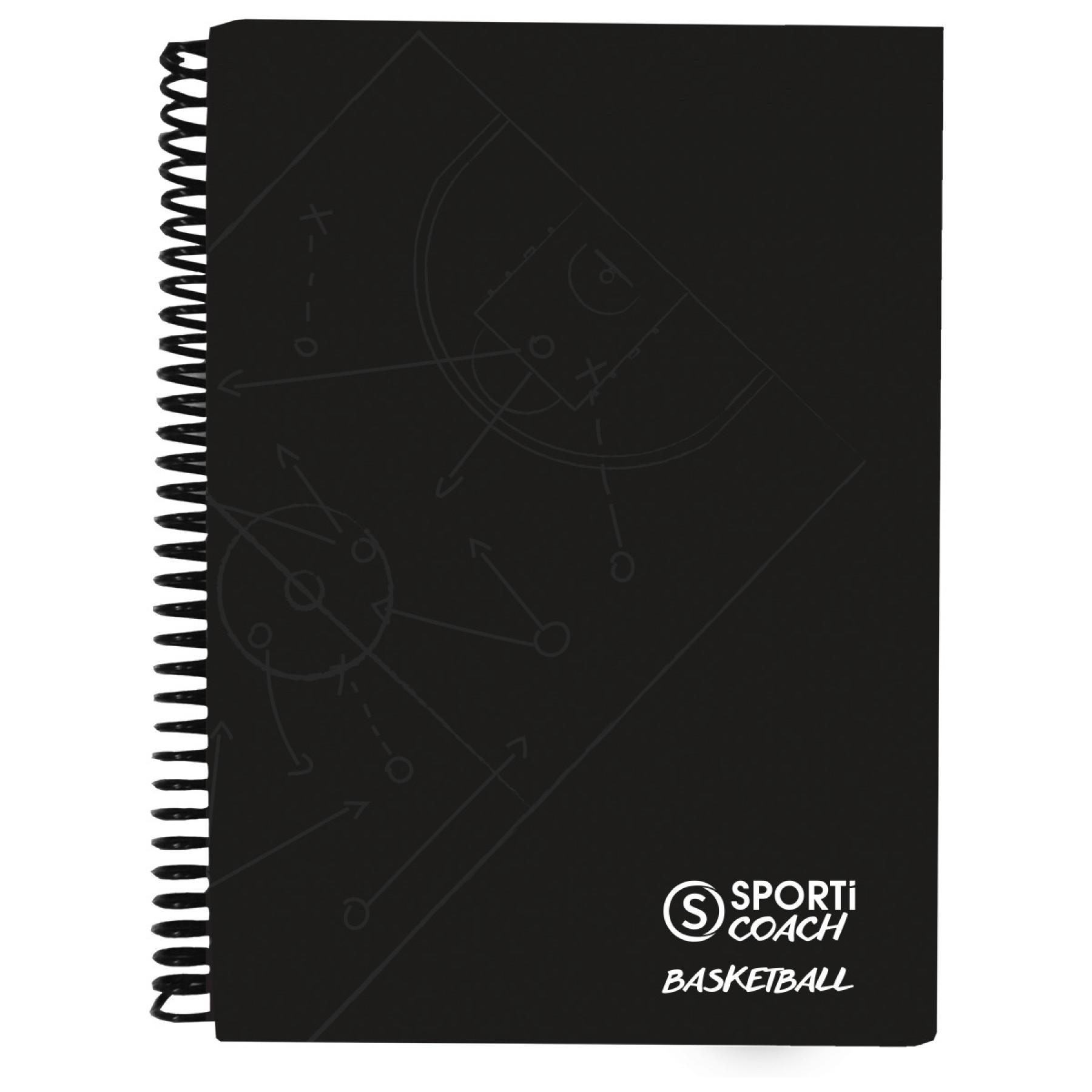 a5 spiral bound basketball coach notebook Sporti