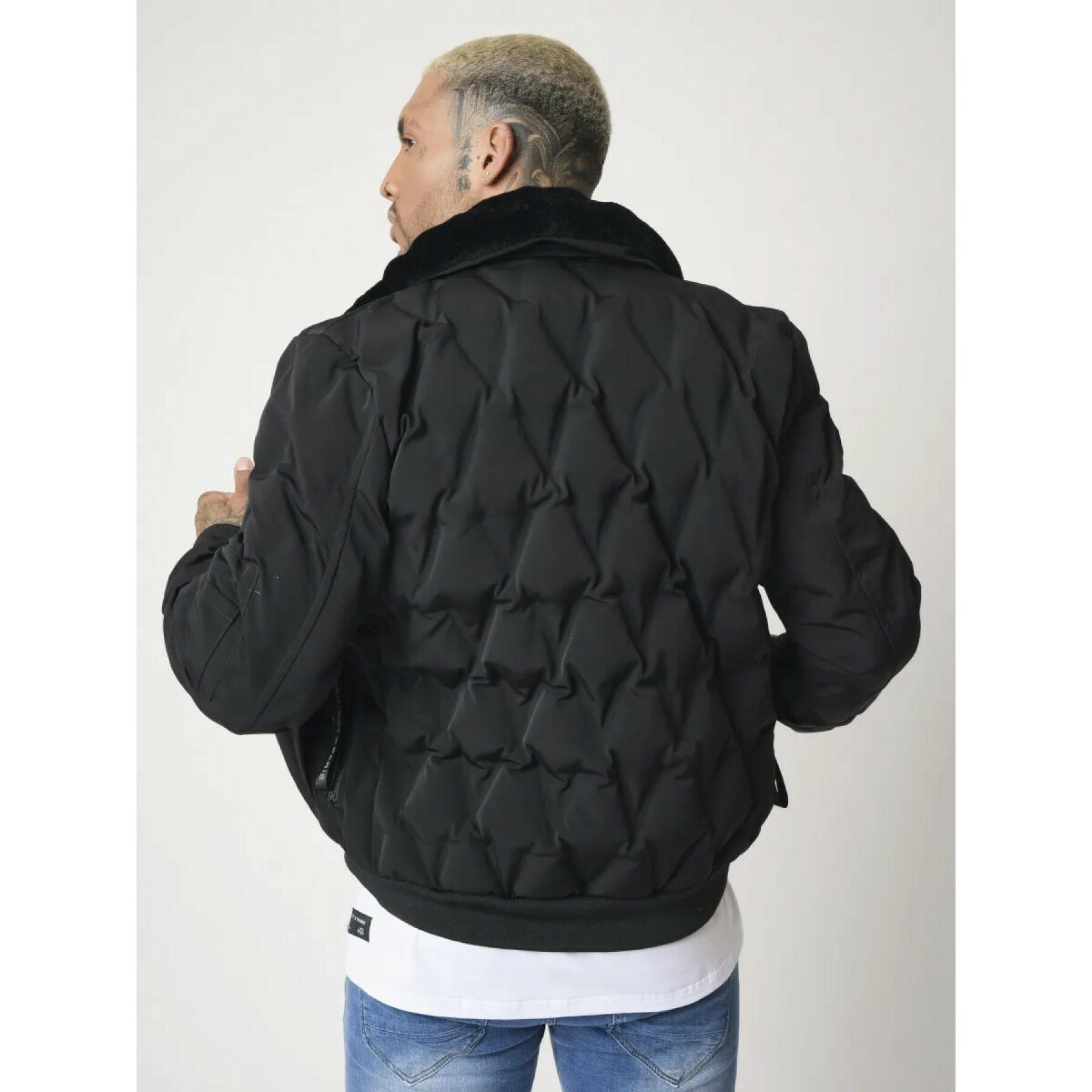 Quilted jacket with fur collar Project X Paris