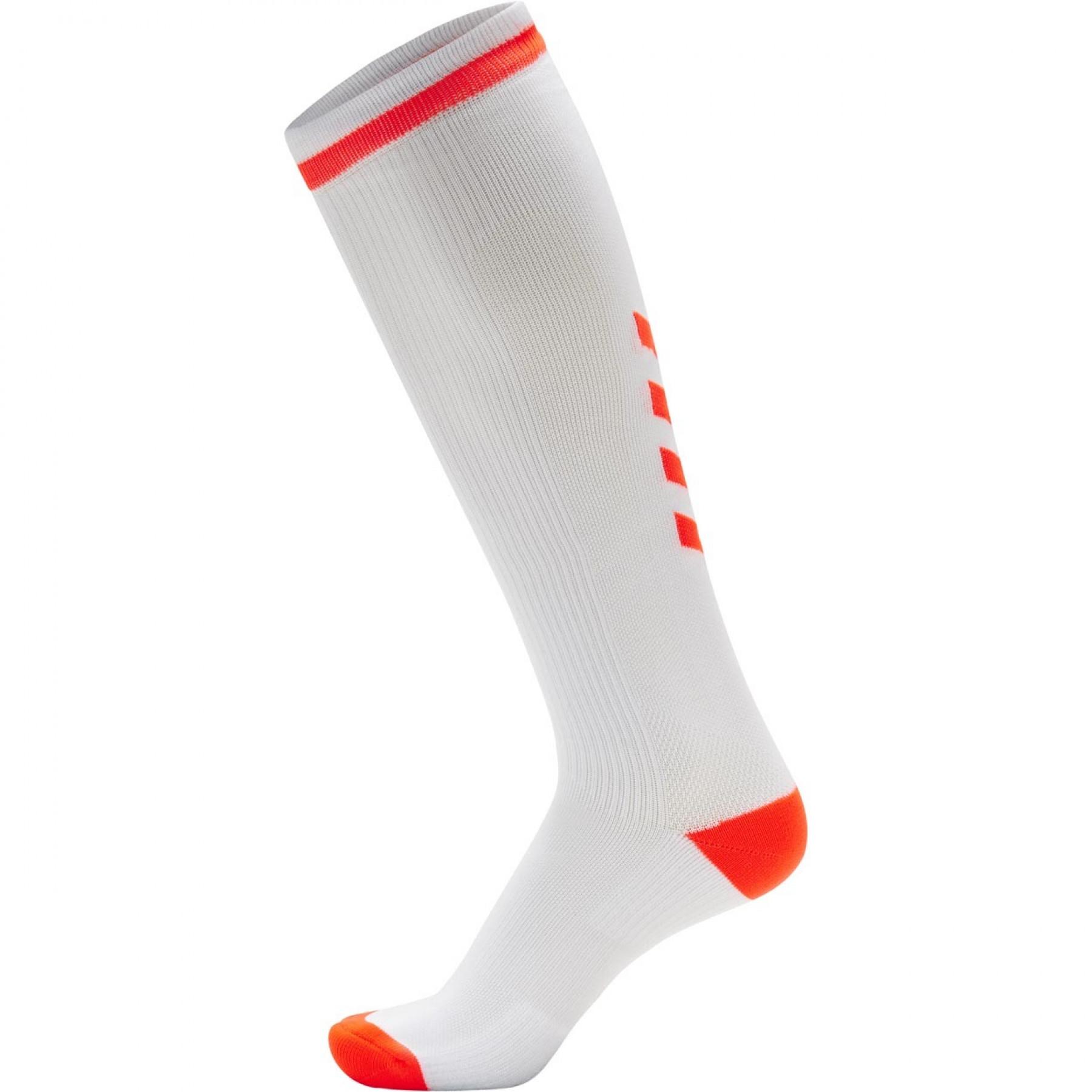 Pack of 10 pairs of light-coloured socks Hummel Elite Indoor high