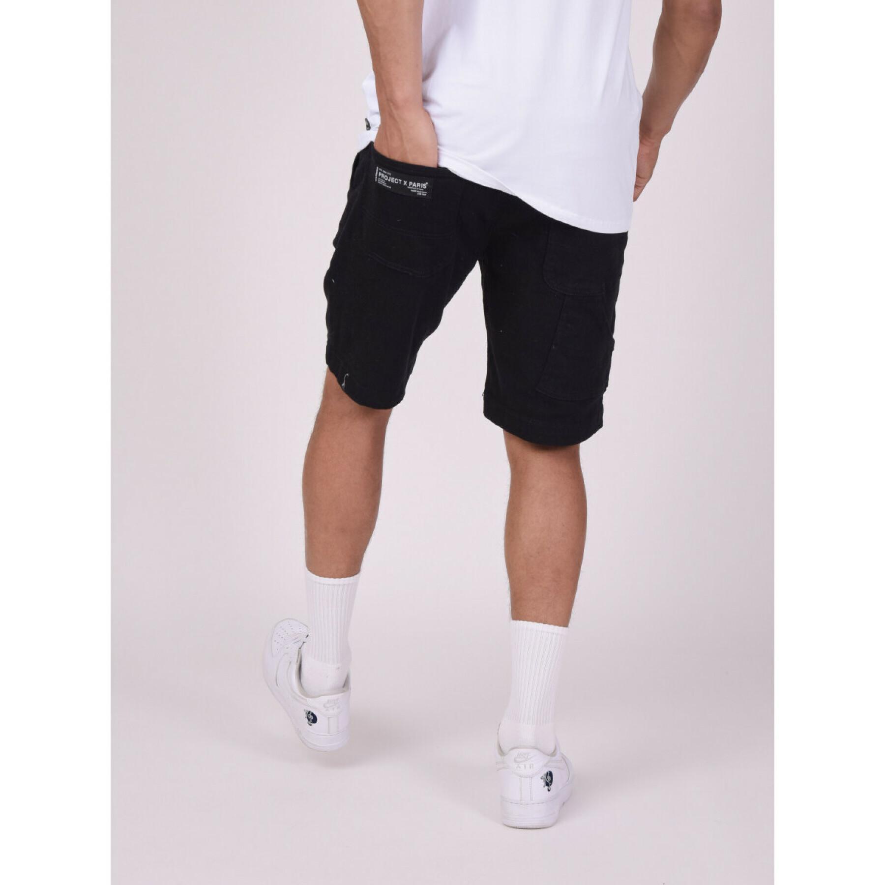 Denim shorts with seam insert Project X Paris