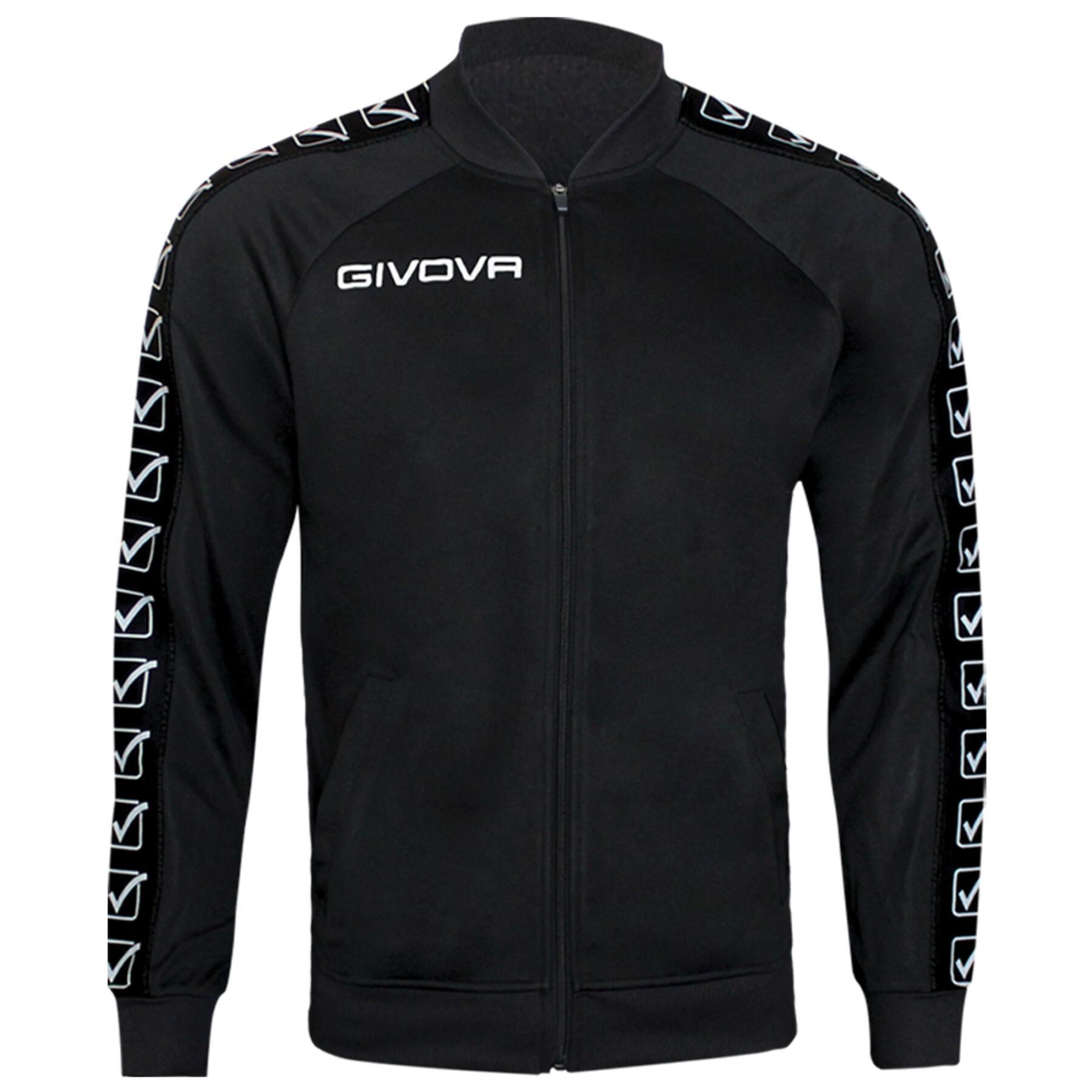 Sweat jacket with stripe Givova College