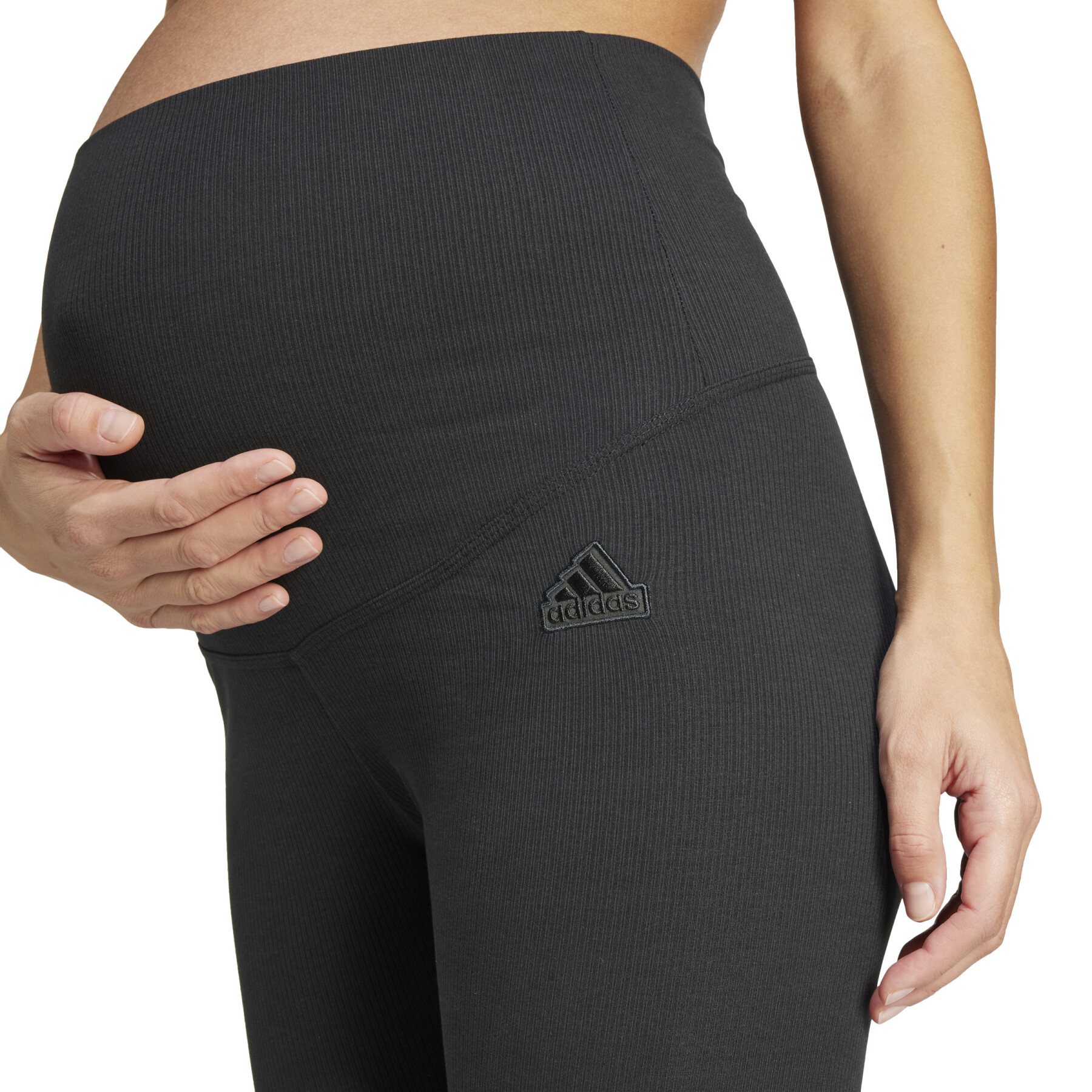 Women's 7/8 high-waisted ribbed maternity leggings adidas