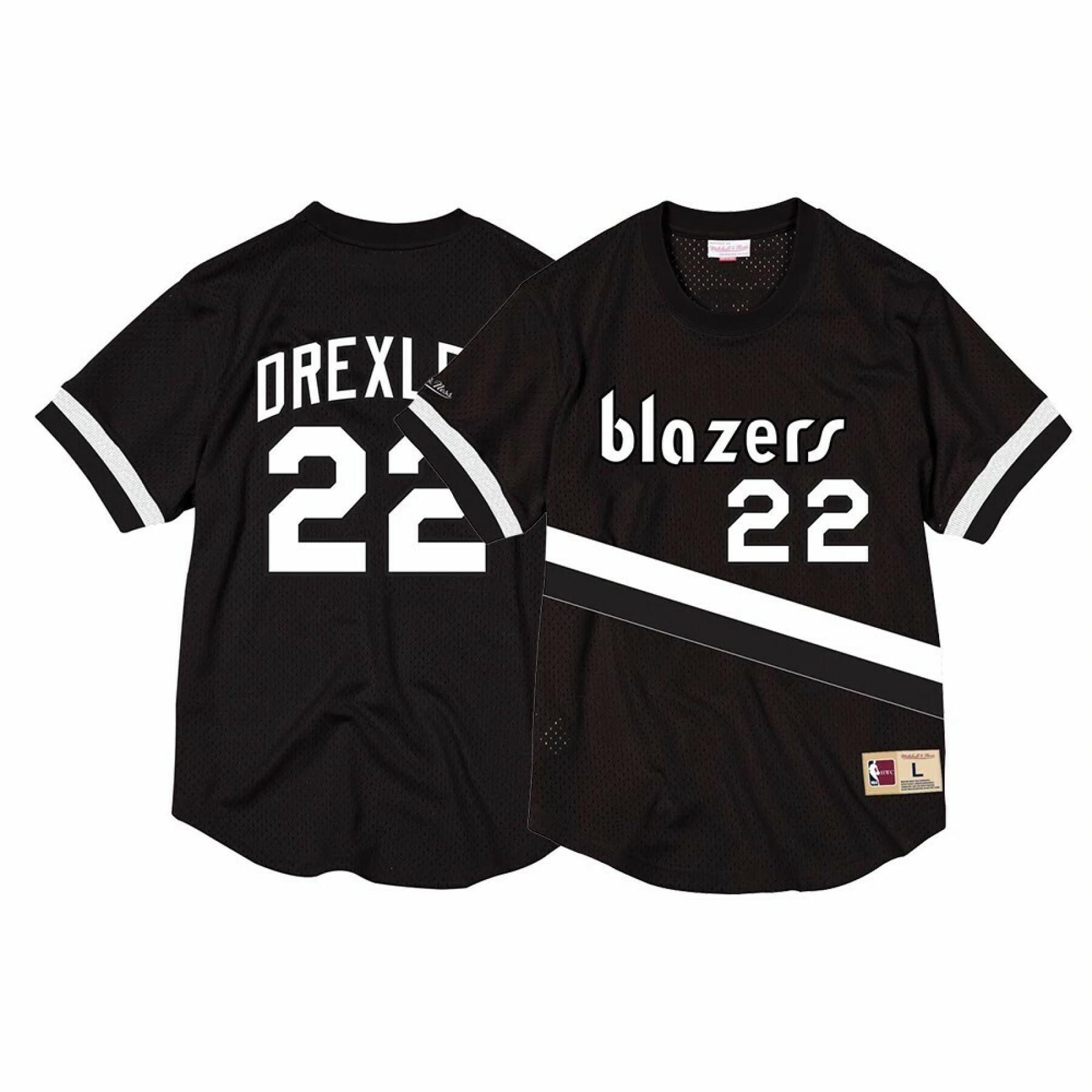 T-shirt Portland Trailblazers black & white Clyde Drexler