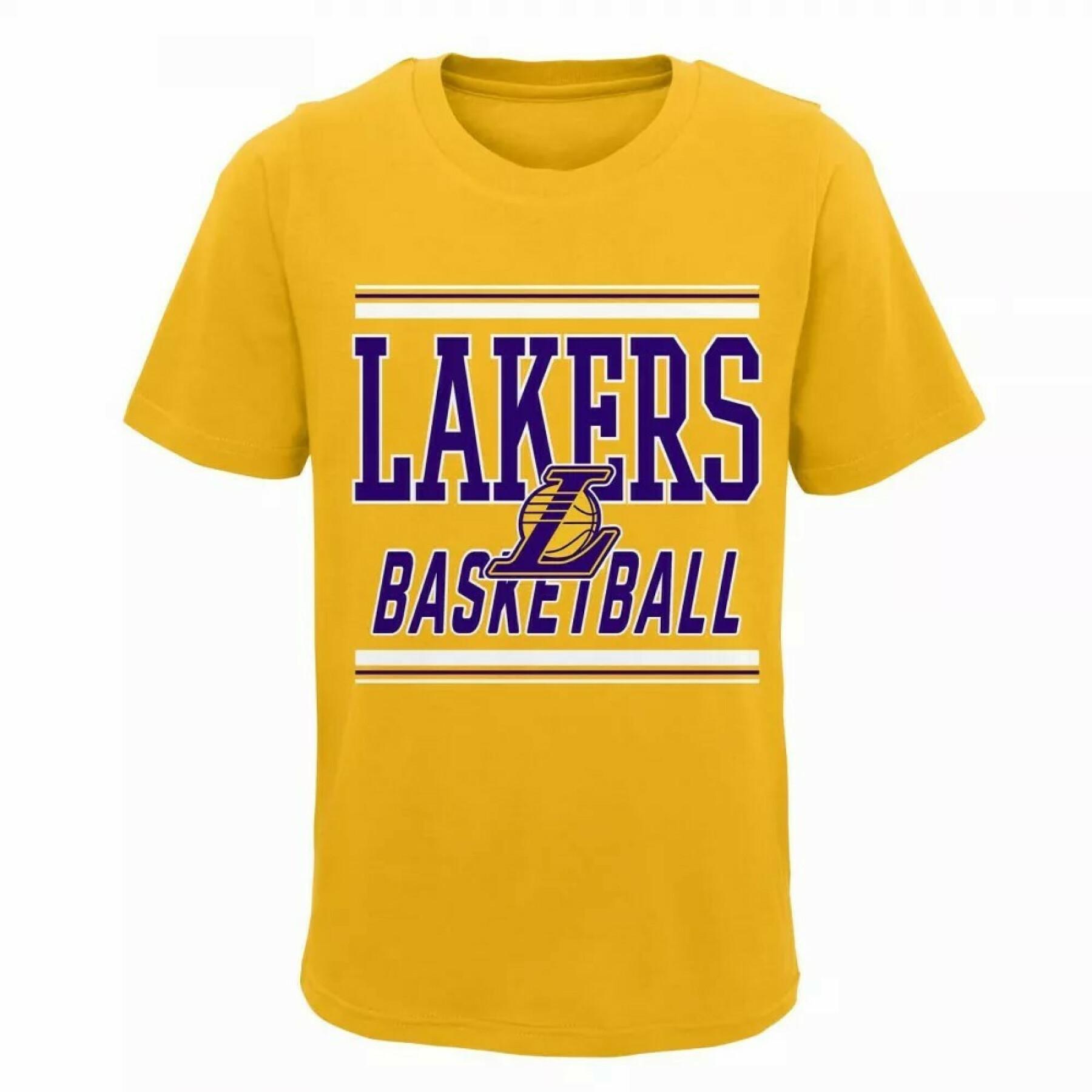 Set of 1 hooded t-shirt & 1 child t-shirt Los Angeles Lakers