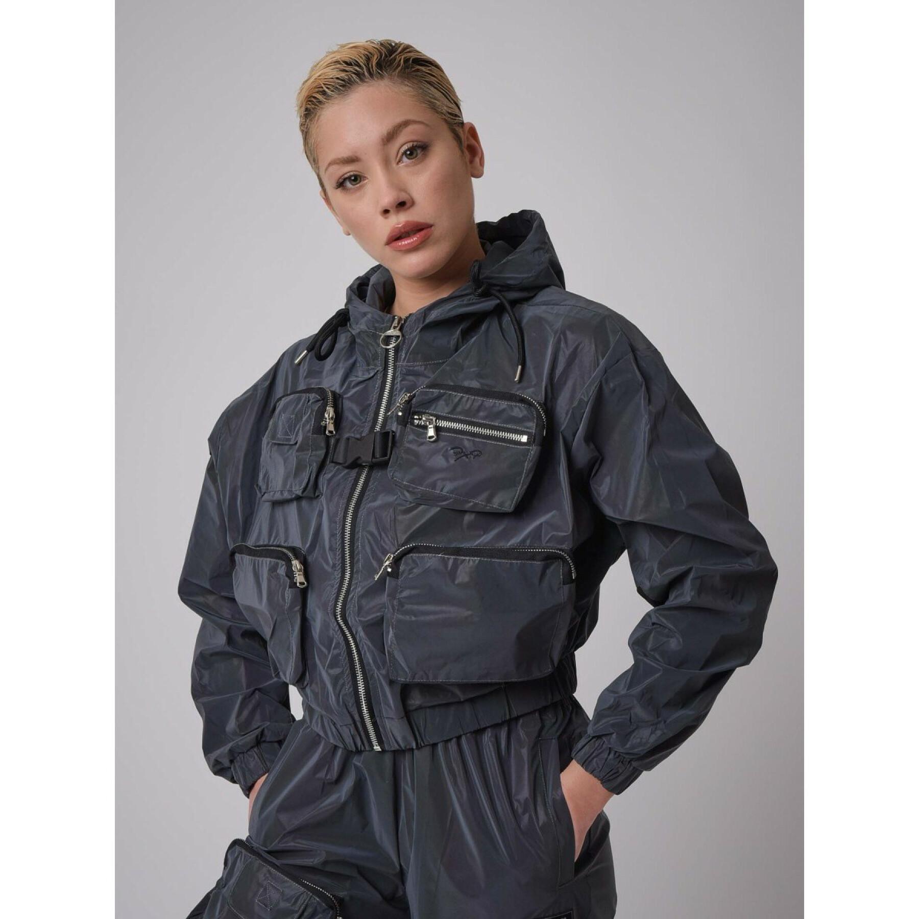 Women's reflect hooded jacket with relief pockets Project X Paris