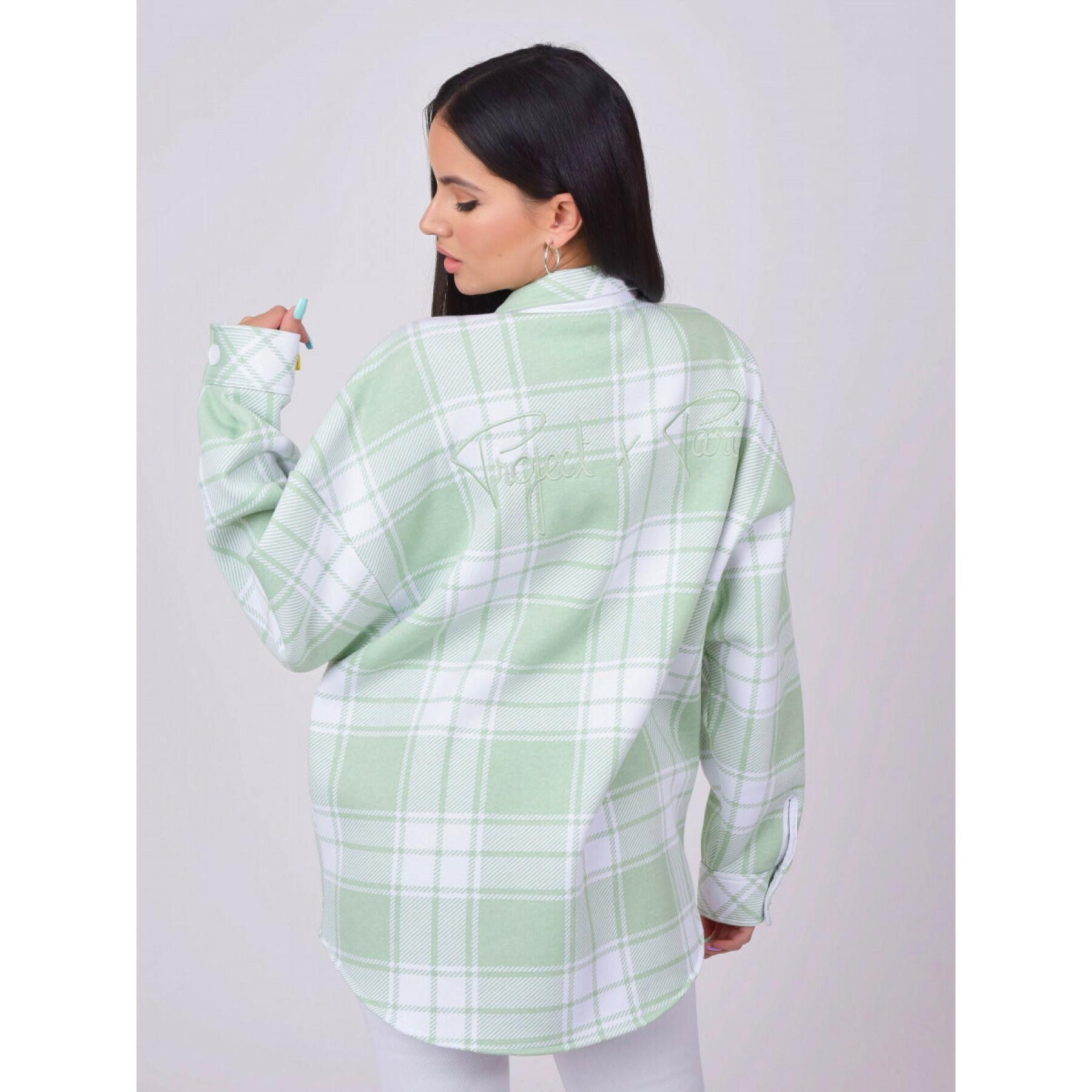 Women's two-tone checkered overshirt Project X Paris