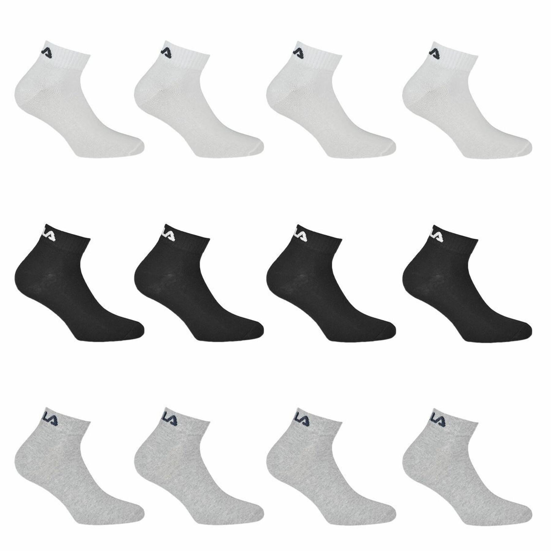 Lot of 12 pairs of quarter socks model 9300 Fila
