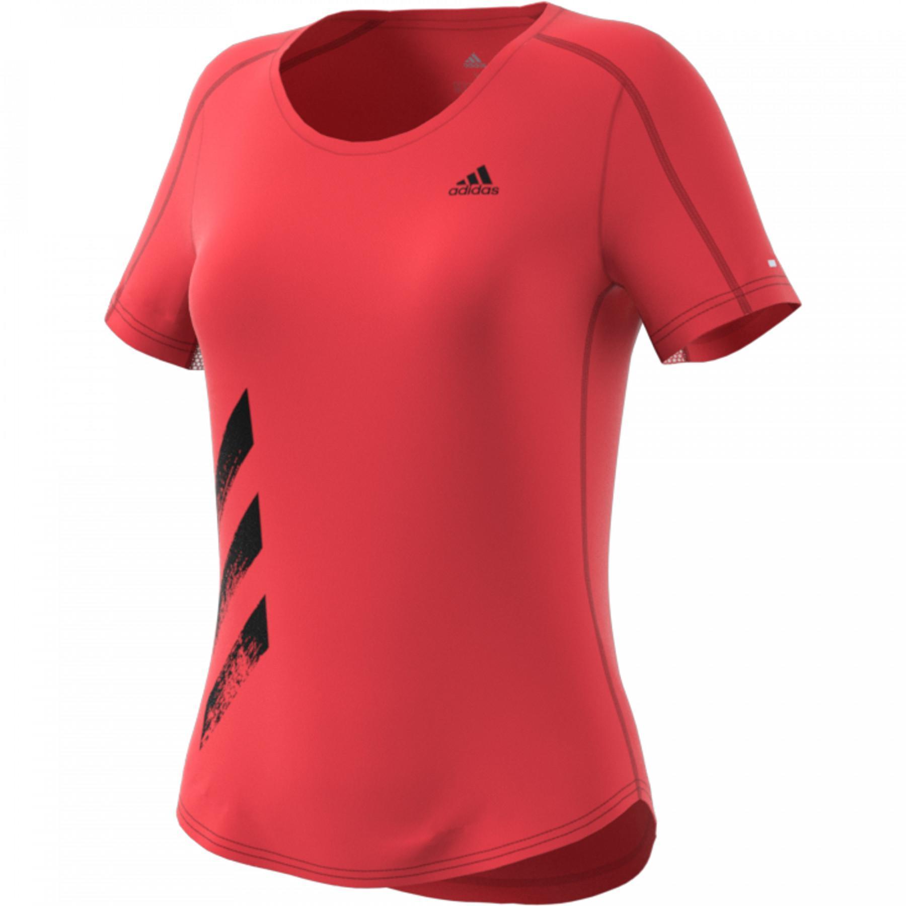 Women's T-shirt adidas Run It 3-Stripes Fast