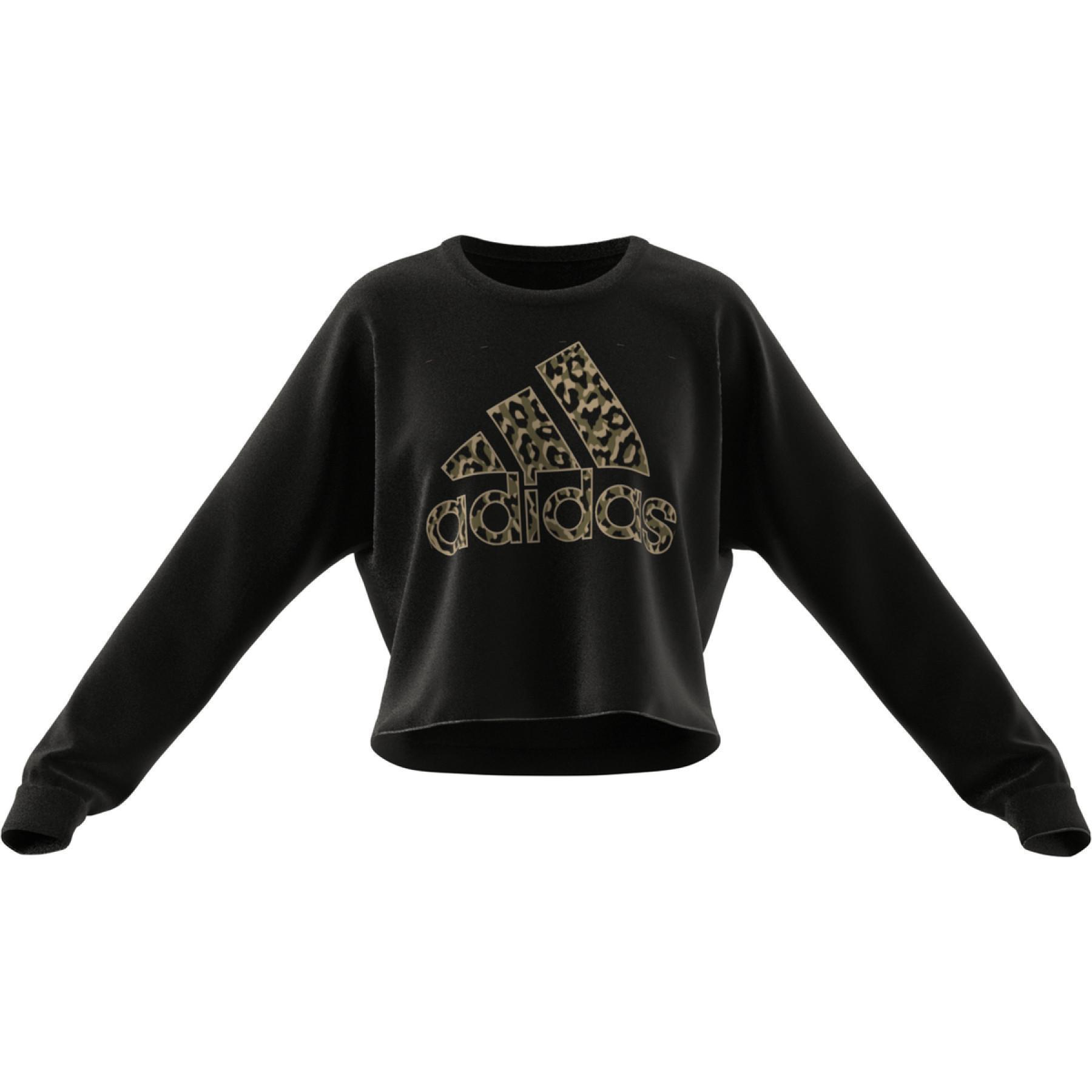 Sweatshirt woman adidas Leopard Graphic