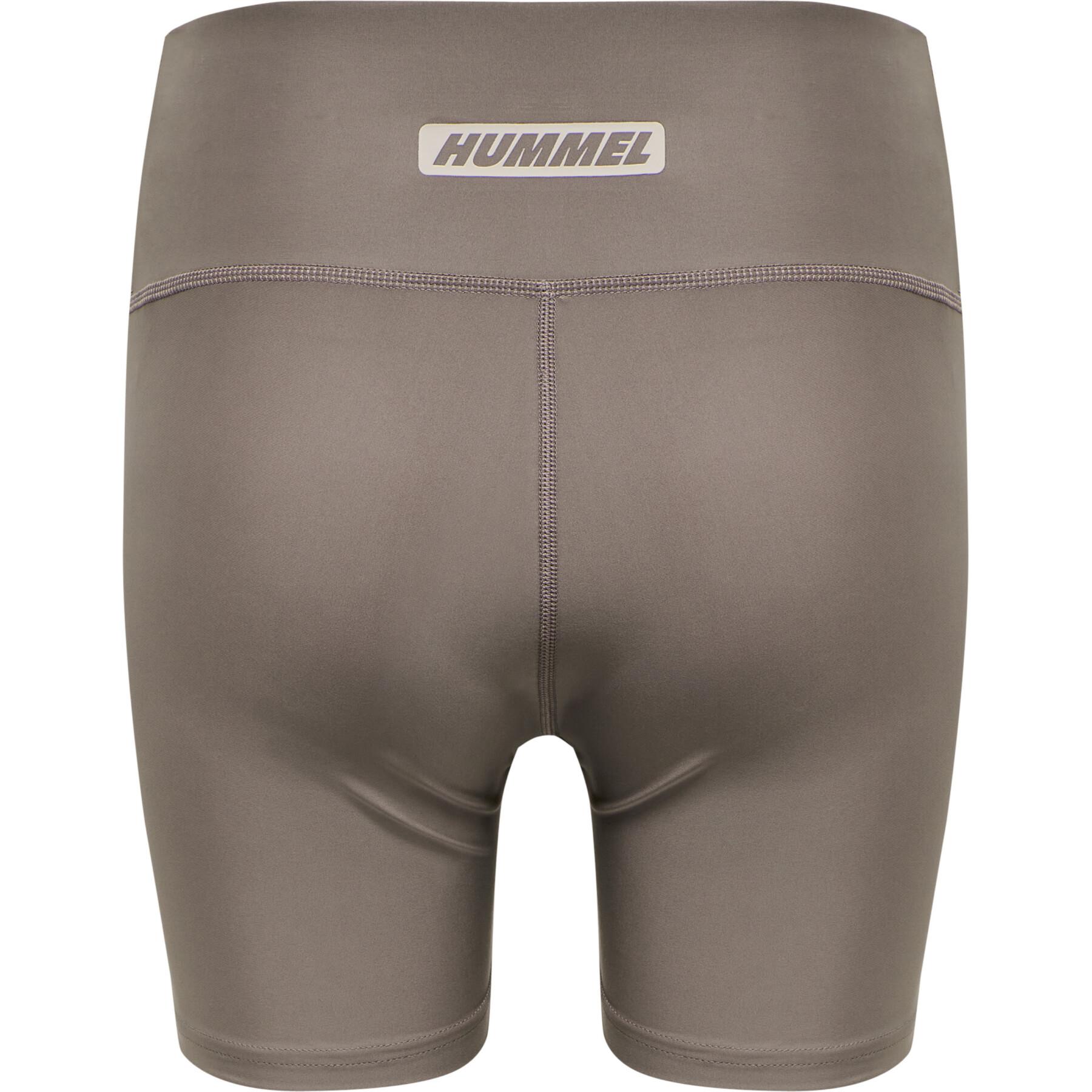 Women's cotton half-high bib shorts Hummel TE Maja