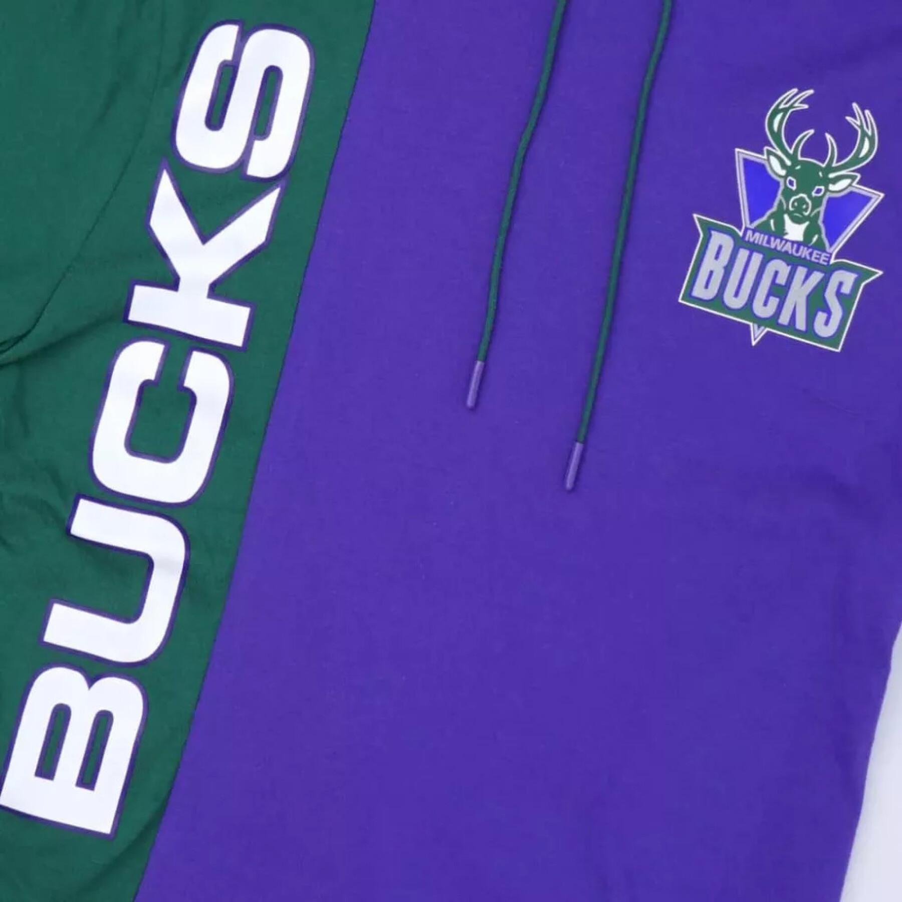 Short sleeve hoodie Milwaukee Bucks split