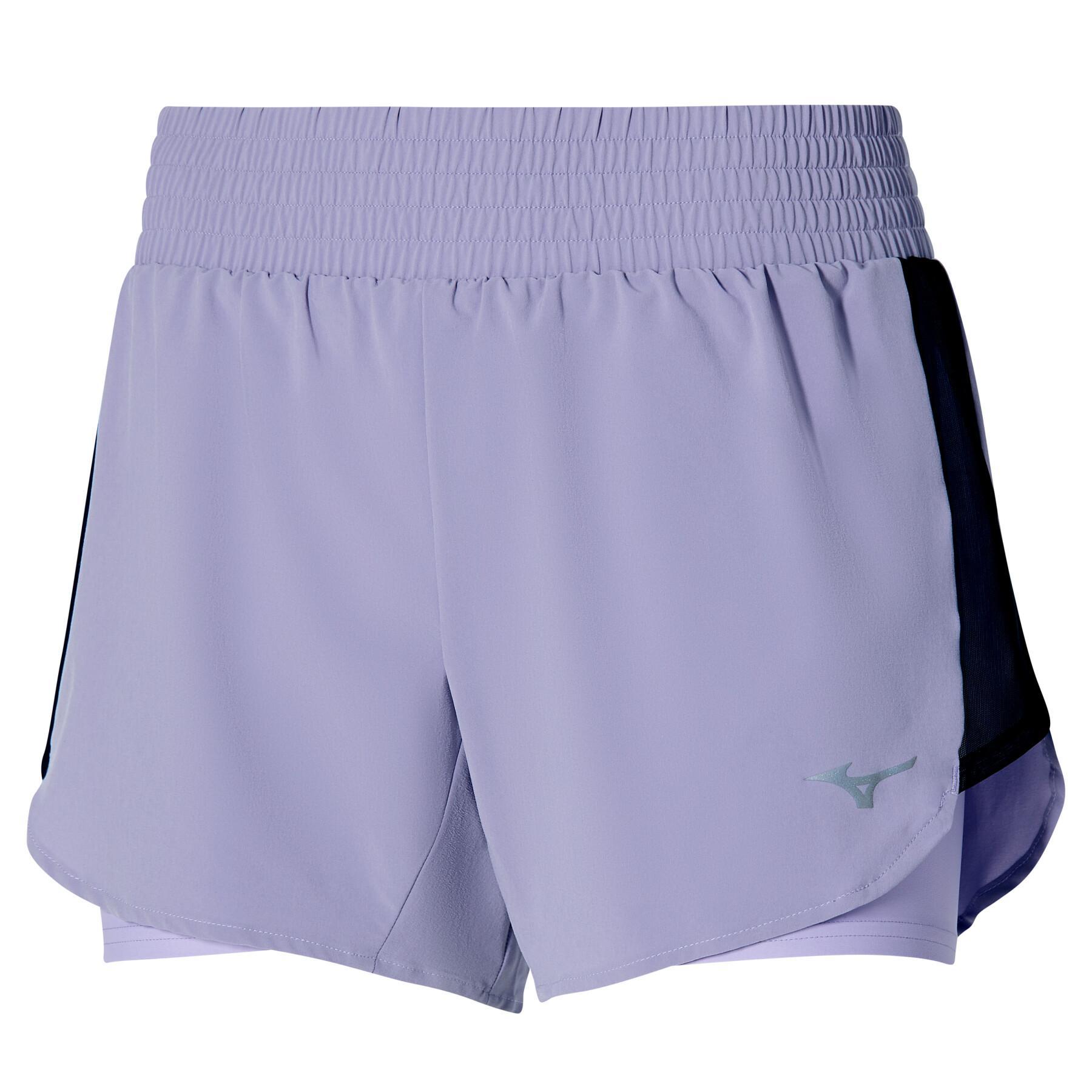 Women's 2-in-1 shorts Mizuno 4.5