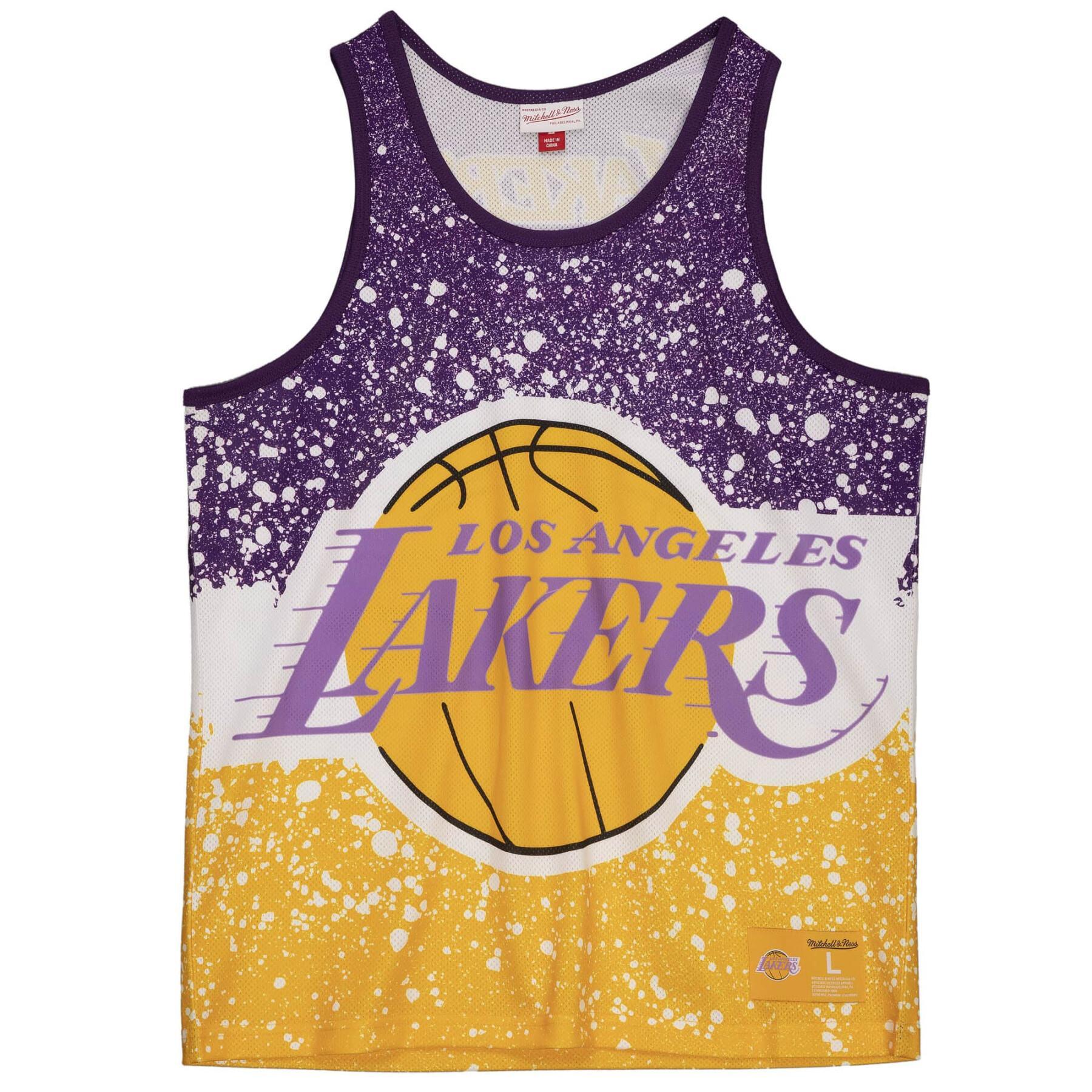 Los Angeles Lakers Mens Mitchell & Ness Script Cotton Tank Top