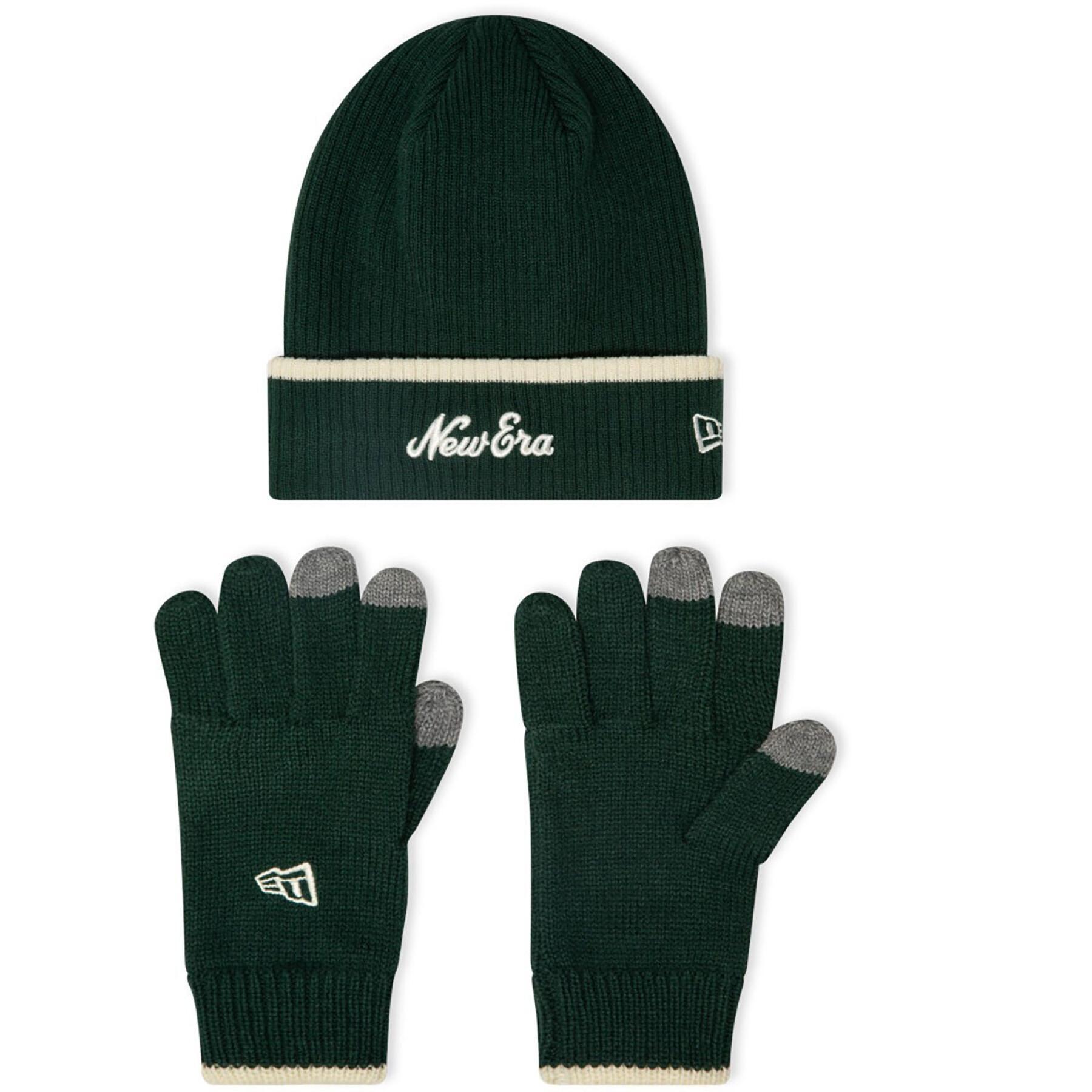 Black e-touch cap & gloves New Era