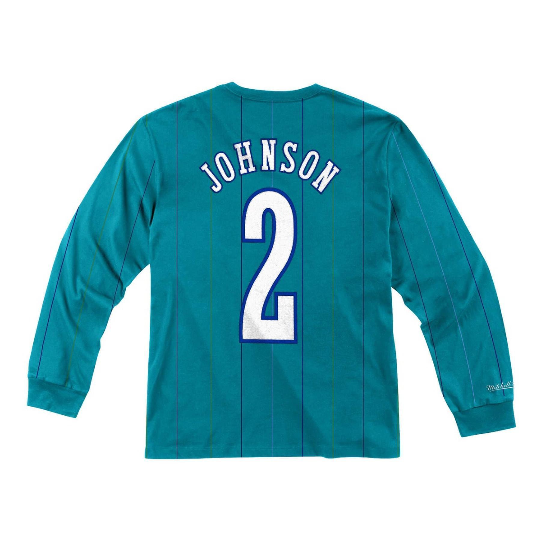 Long sleeve jersey Charlotte Hornets Larry Johnson