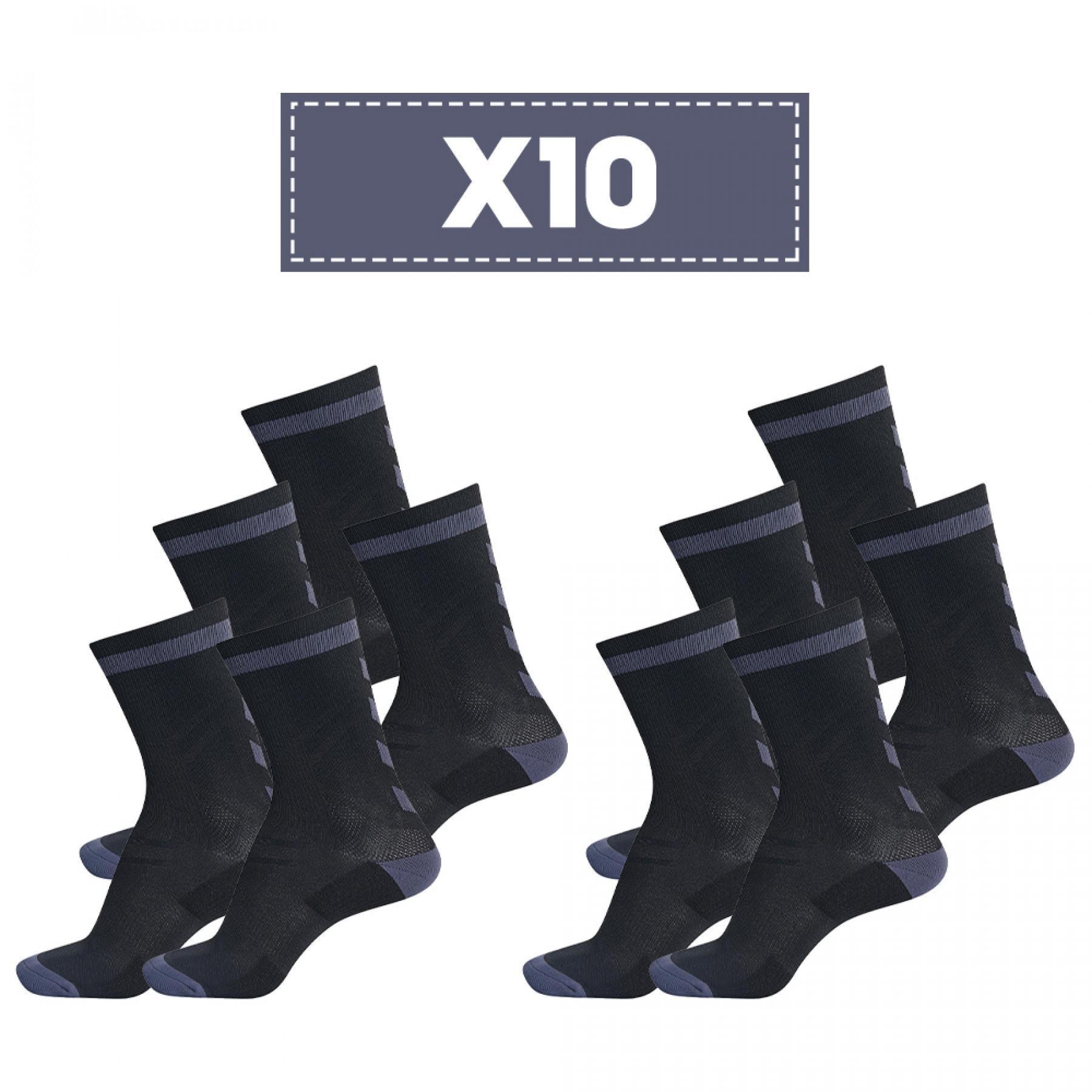 Pack of 10 pairs of dark socks Hummel Elite Indoor Low
