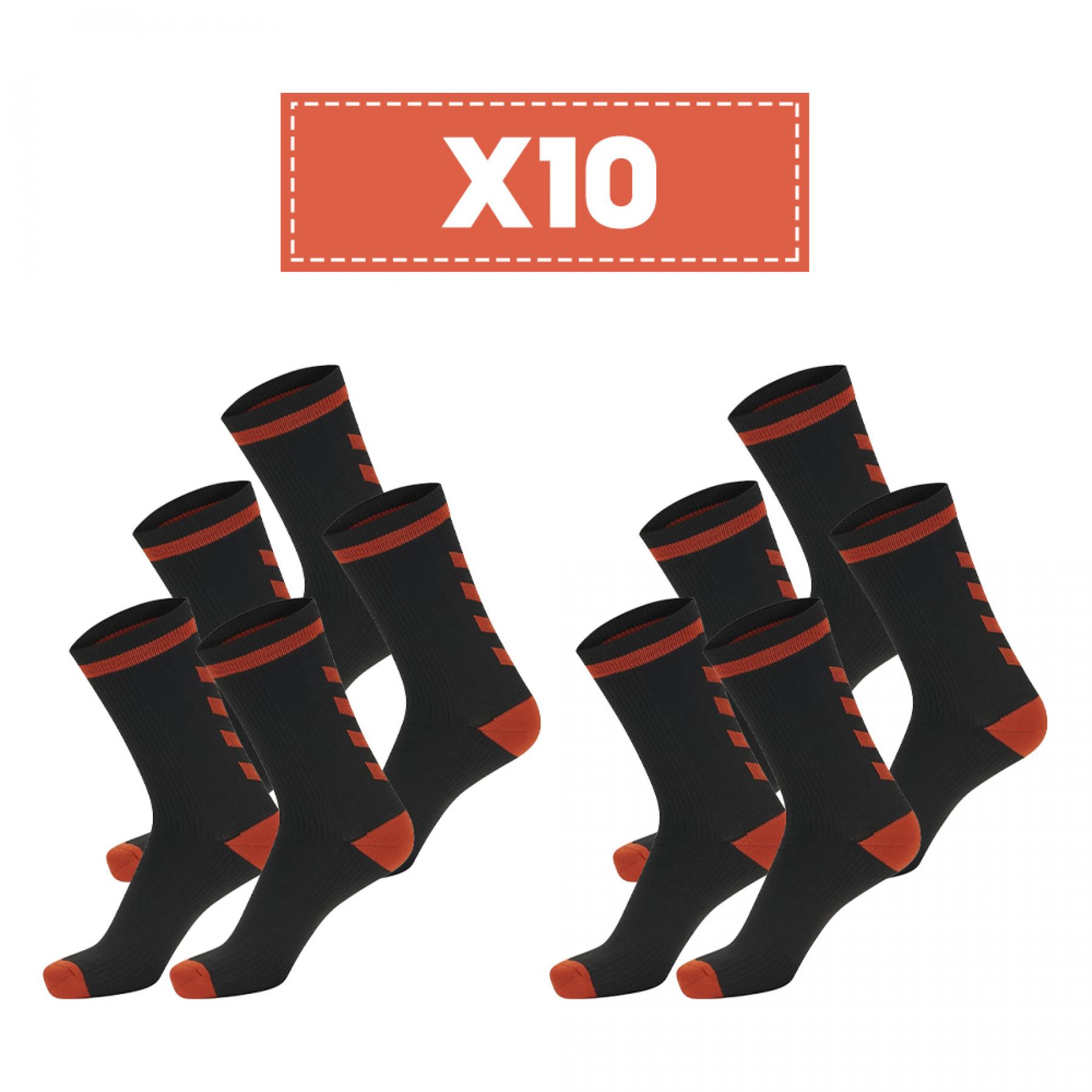 Pack of 10 pairs of dark socks Hummel Elite Indoor Low