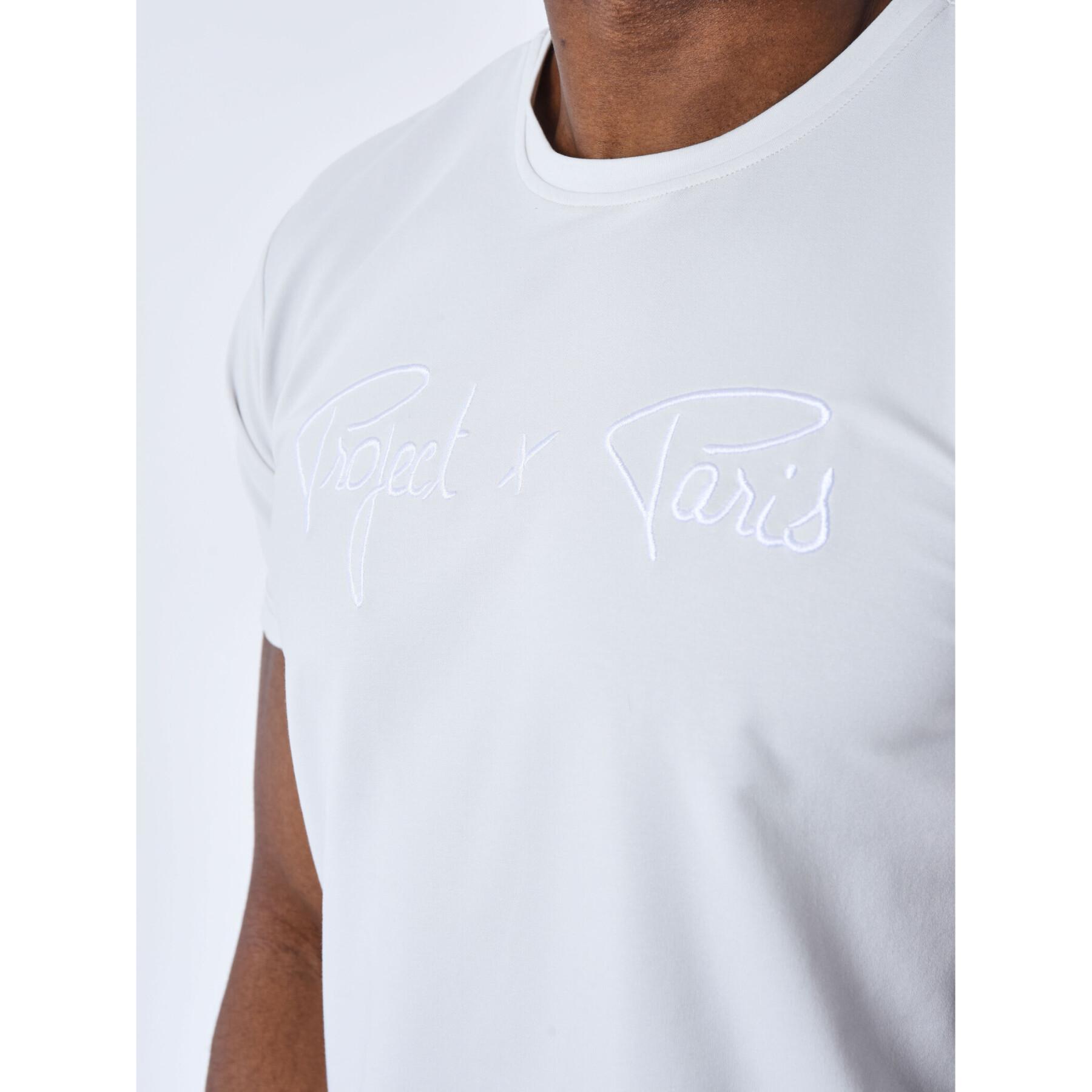 Basic short-sleeved T-shirt with embroidered logo Project X Paris