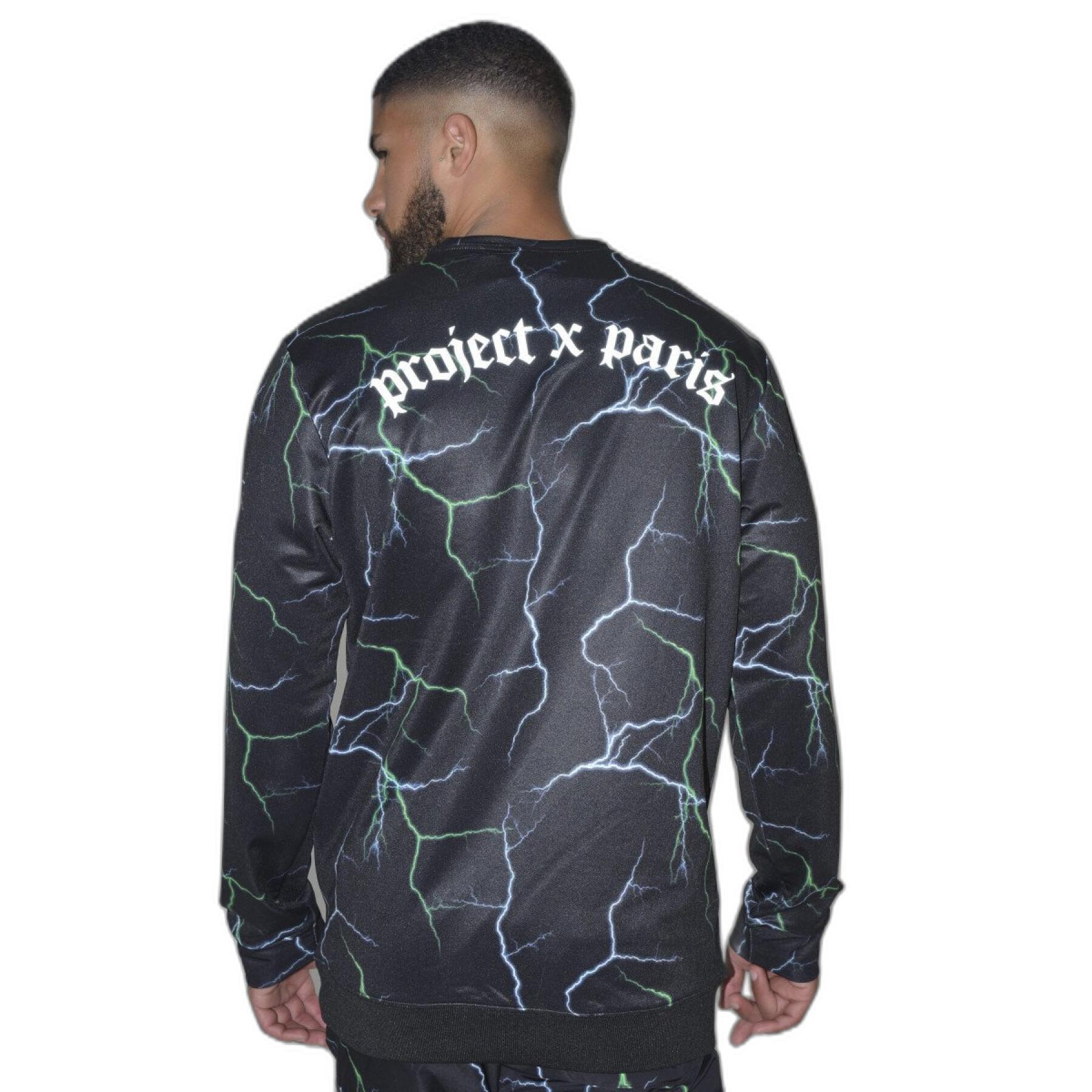 Round neck sweatshirt with lightning motif Project X Paris