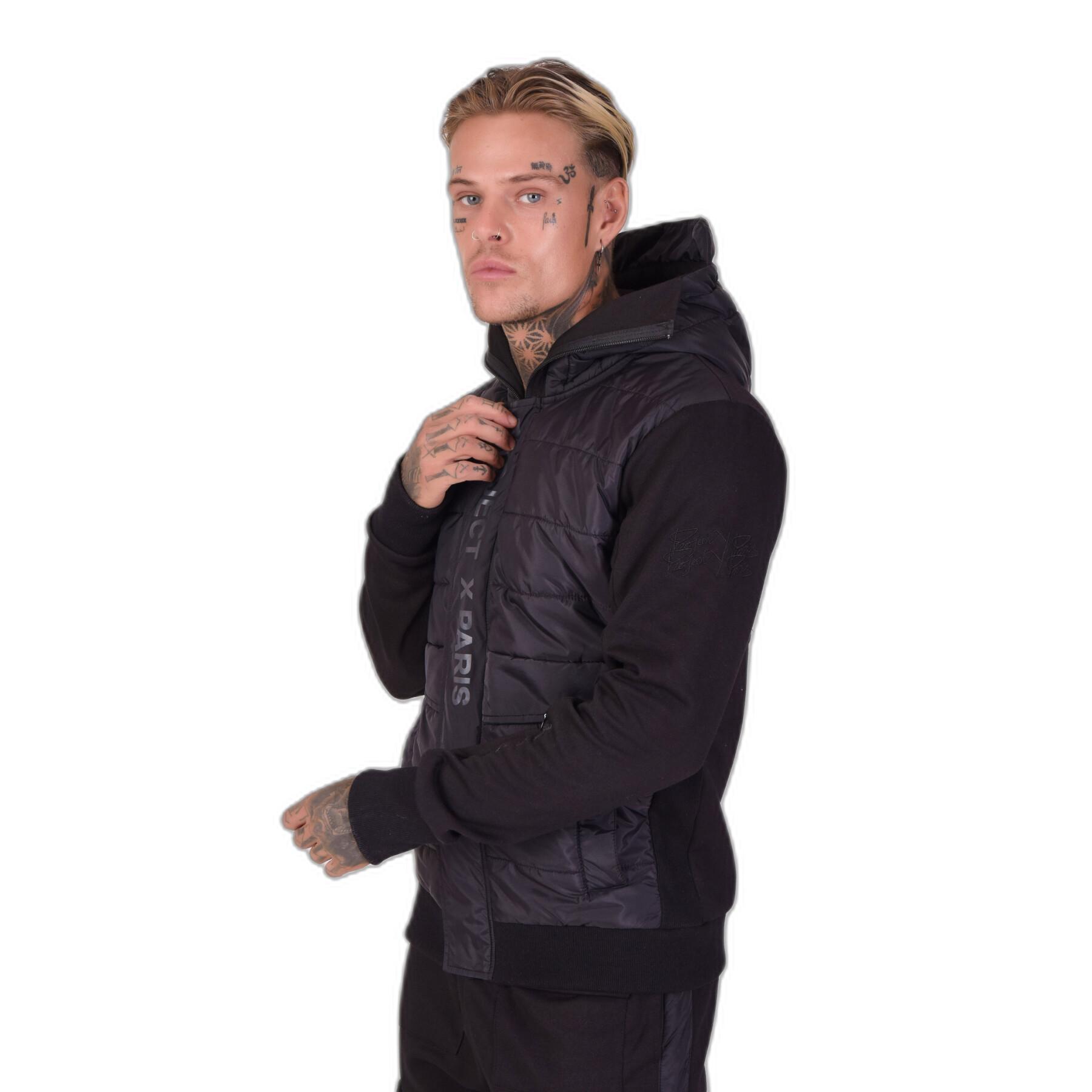 Bi-material hooded jacket Project X Paris