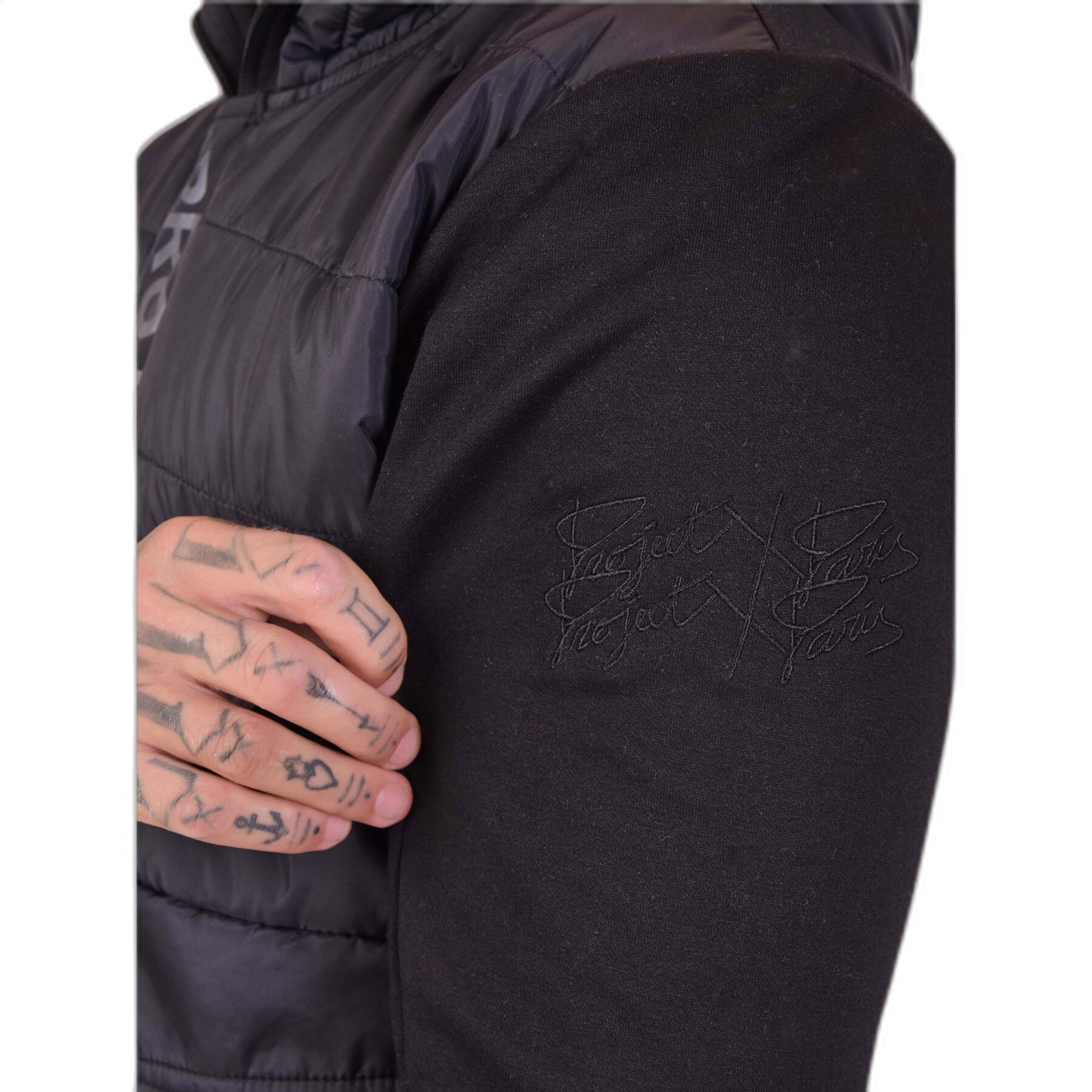 Bi-material hooded jacket Project X Paris