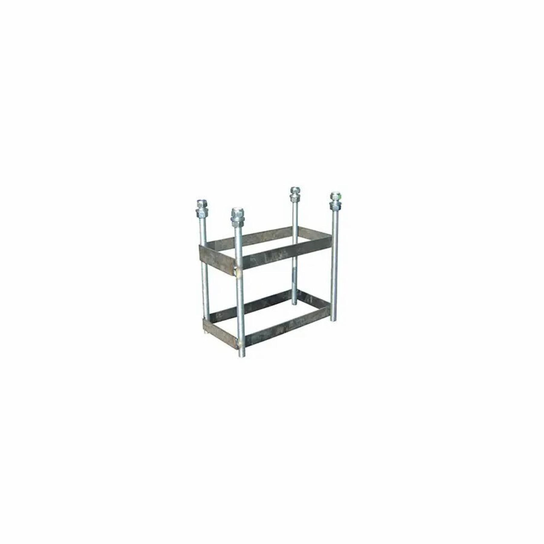 Set of 2 single-pipe minibasket baskets with base for anchoring - without board or hoop Softee Equipment Deluxe