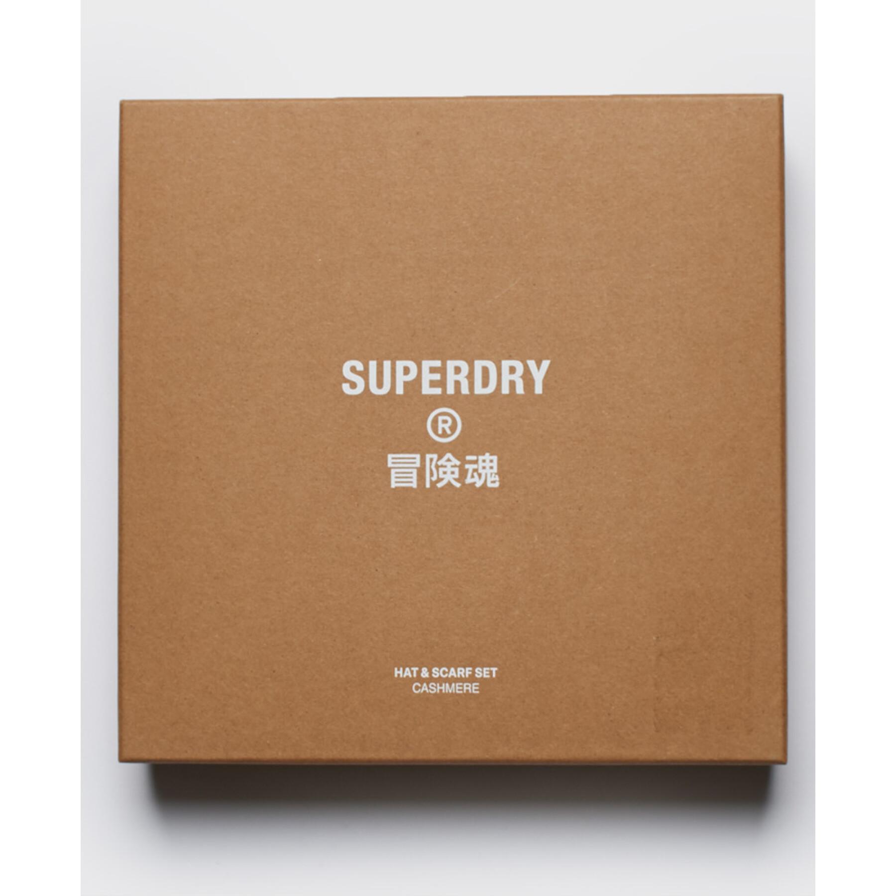 Cashmere hat and scarf gift set Superdry Studios