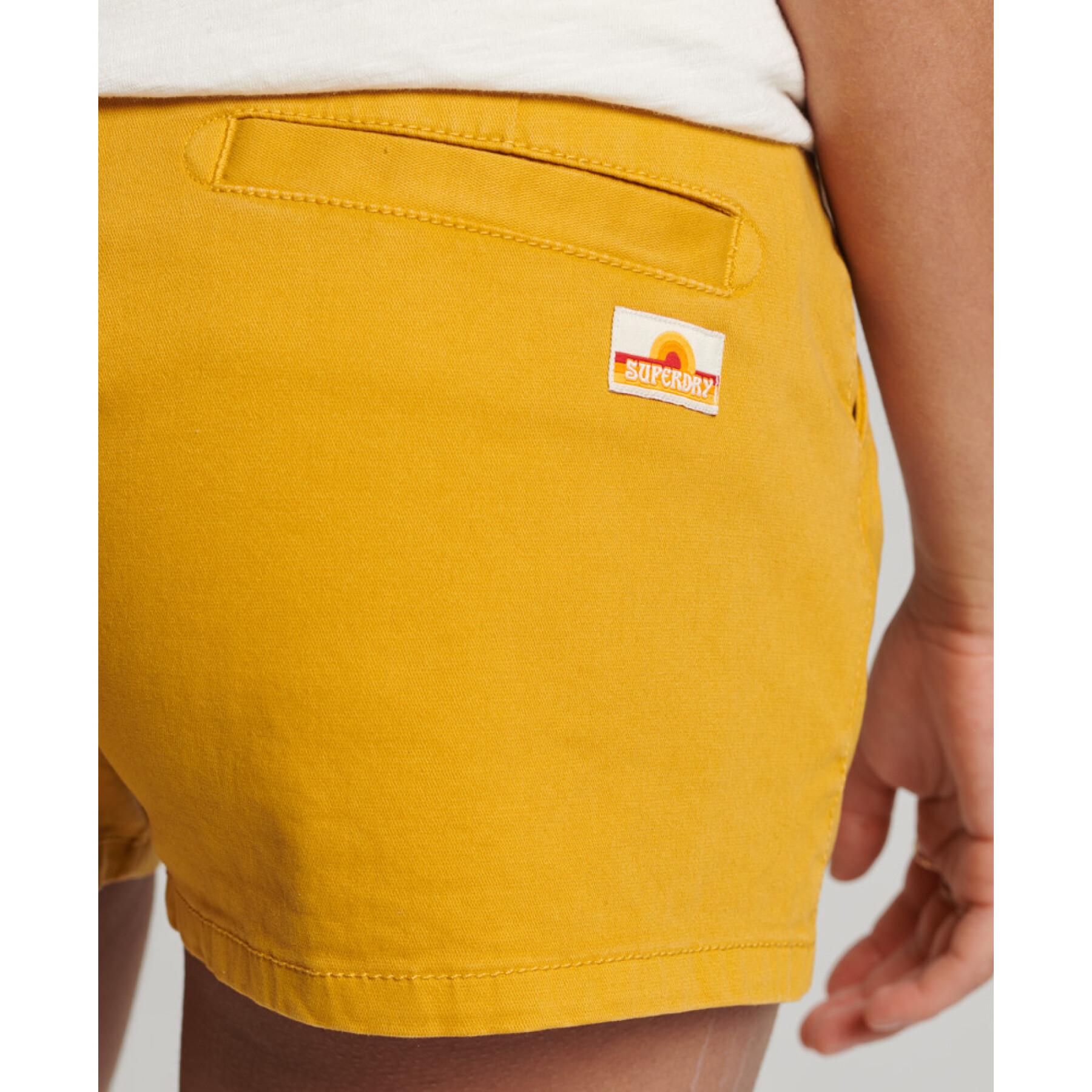 Organic cotton chino shorts for women Superdry Vintage