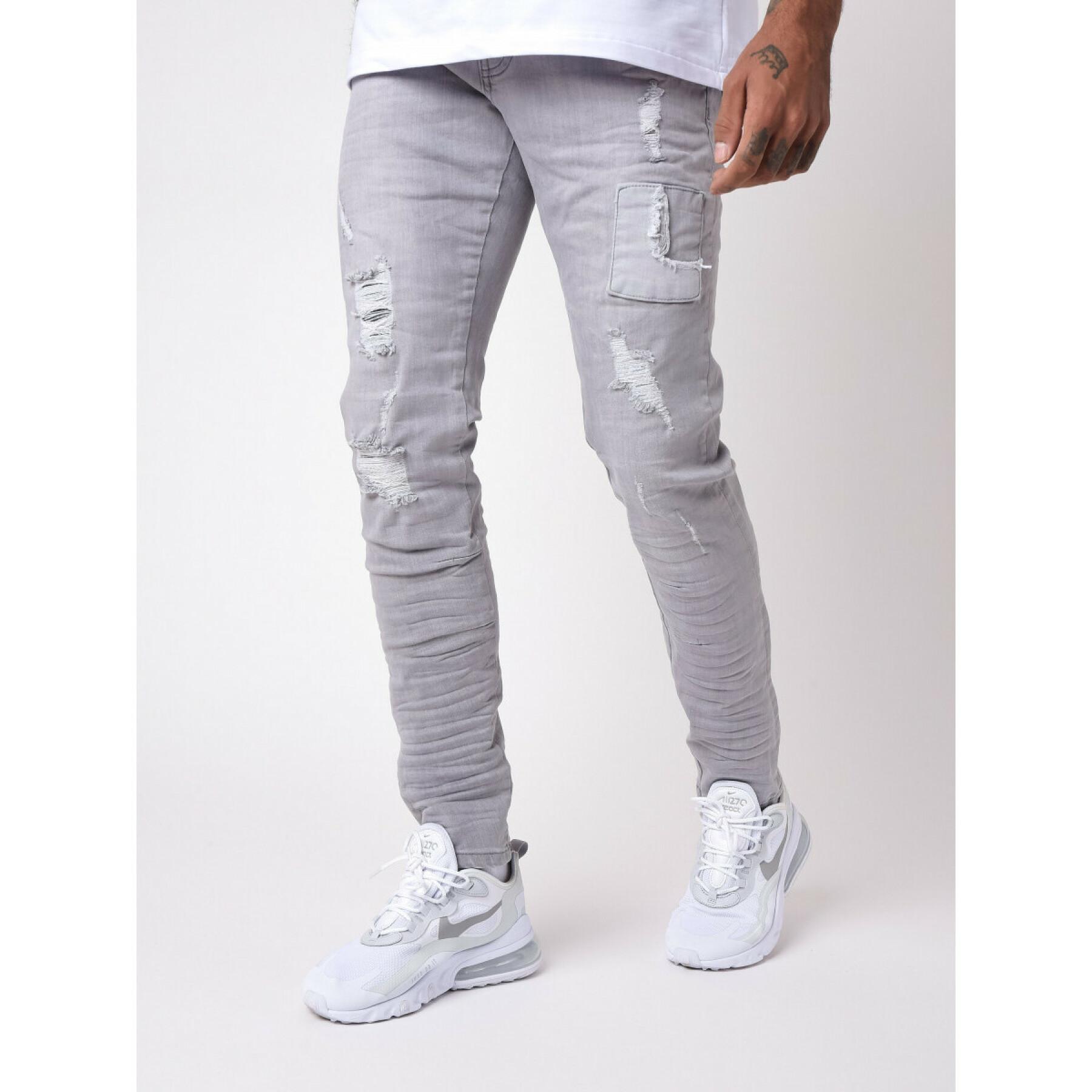 Skinny jeans with patch inserts Project X Paris