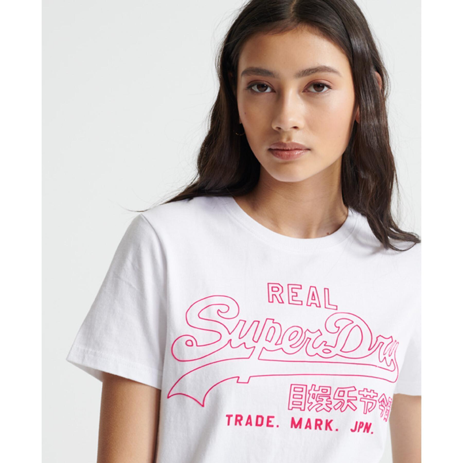 Women's contour T-shirt Superdry Vintage Logo Pop