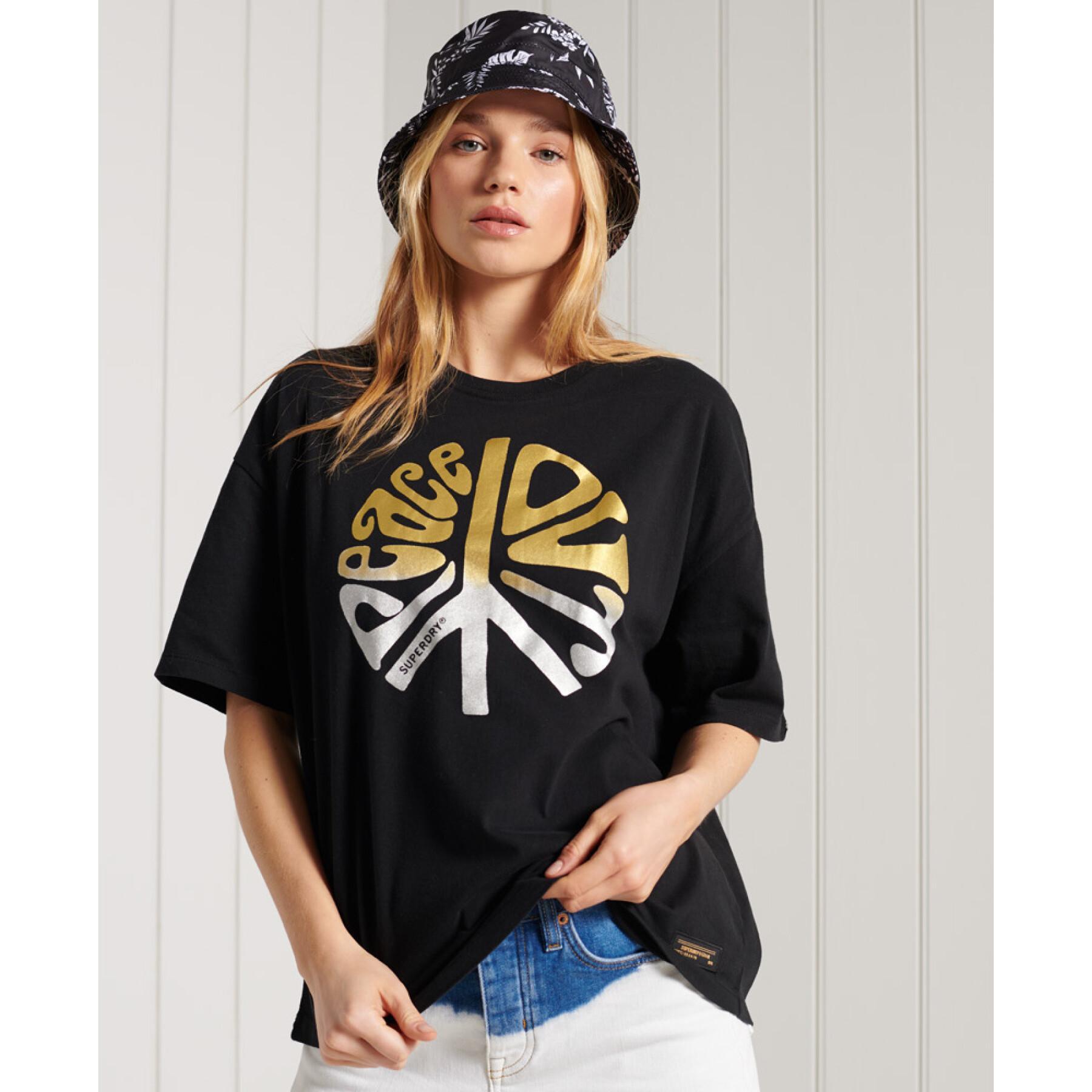 Straight military style t-shirt for women Superdry Narrative