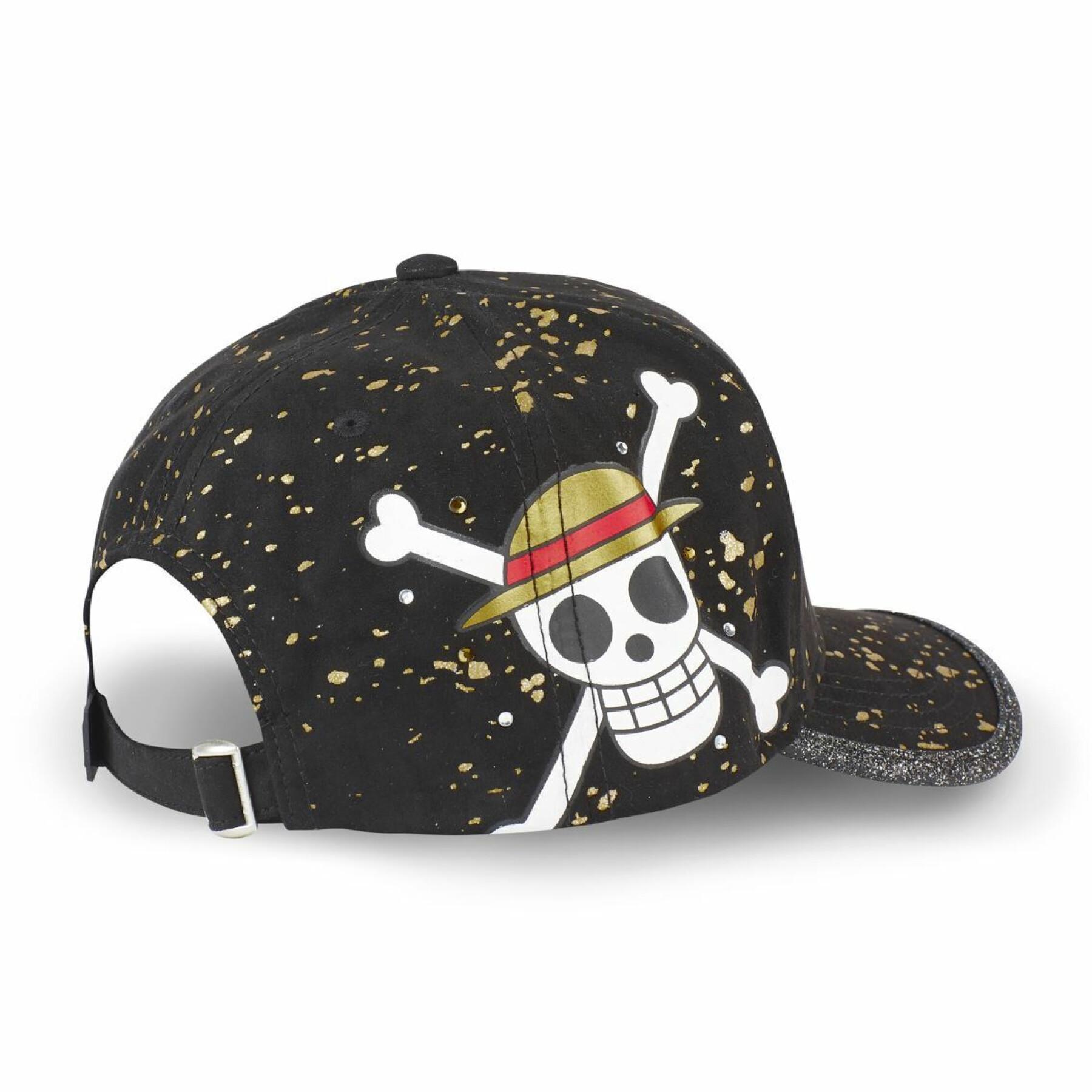 Tag trucker cap with net Capslab One Piece Big Skull
