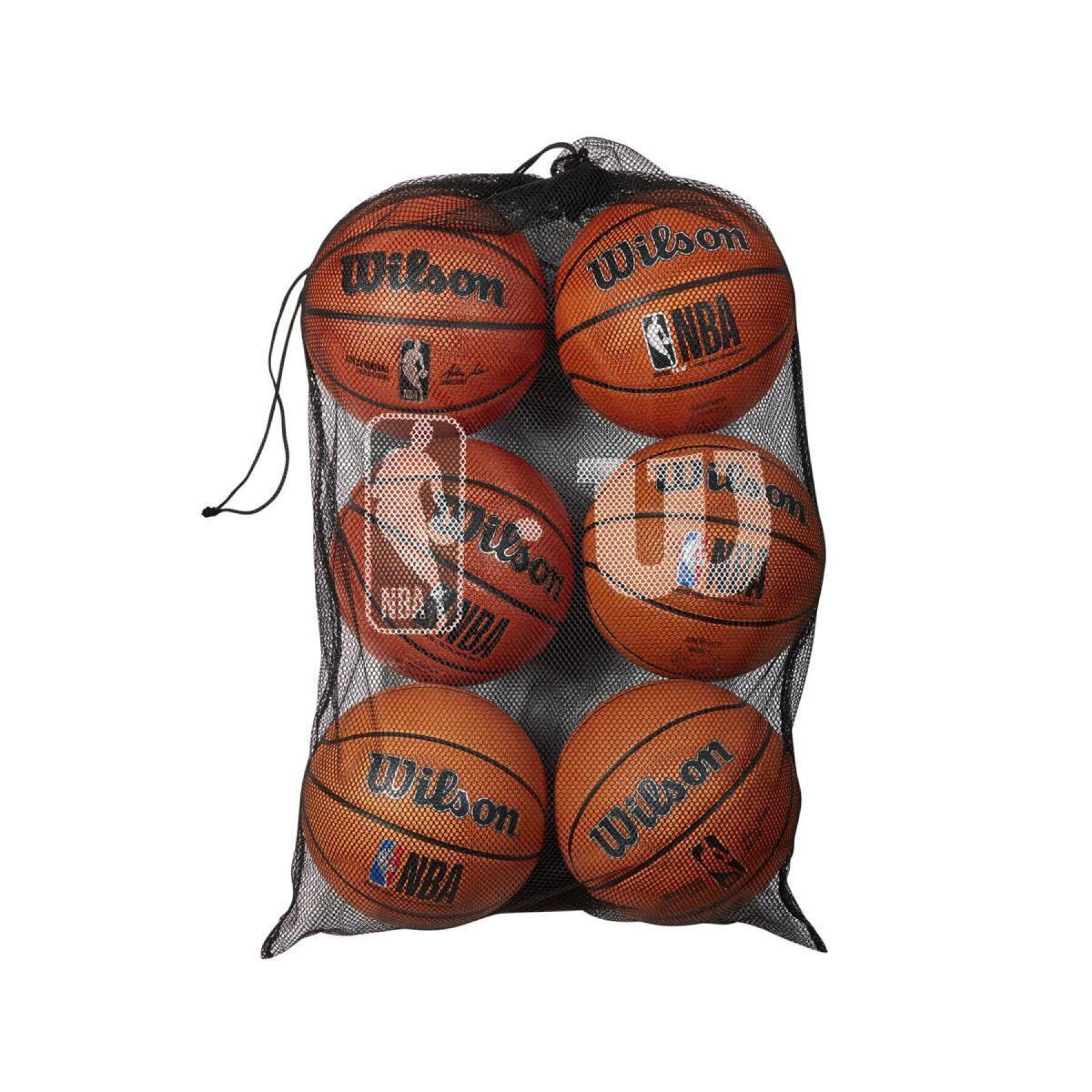 Bag of 6 Balls Wilson NBA