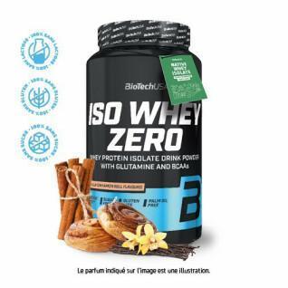 Pack of 6 jars of protein Biotech USA iso whey zero lactose free - Brioche á la cannelle 908g