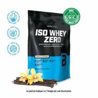 Pack of 10 bags of protein Biotech USA iso whey zero lactose free - Vanille - 500g