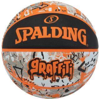 Basketball Spalding Orange Graffiti Rubber