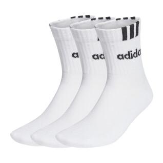 Children's linear half-socks adidas 3-Stripes (x3)