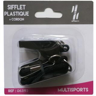 Plastic sifllet + cord Sporti France