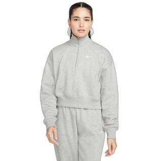 Women's 1/2 zip crop sweatshirt Nike Phoenix Fleece