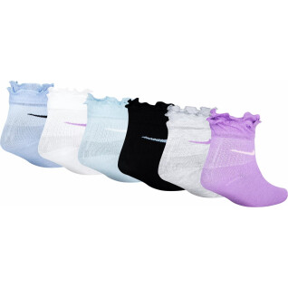 Pack of 6 pairs of girls' socks Nike Ruffle