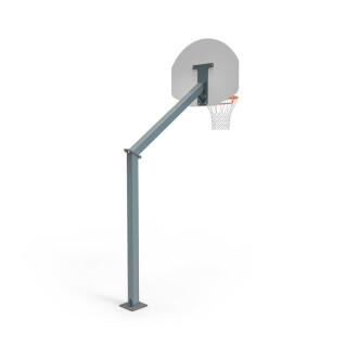 Offset basketball hoop 1.20m on base plate Sporti France