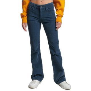 Women's velvet flared slim jeans Superdry