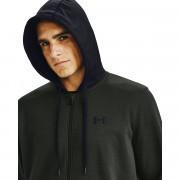 Sweat armour fleece textured full zip hoodie