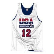 Authentic team jersey USA reversible practice John Stockton