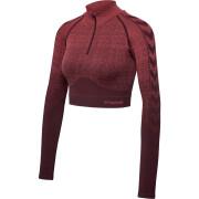 Women's seamless 1/2 zip long-sleeve jersey Hummel Fade