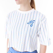 Women's crop T-shirt New Era Pinstripe