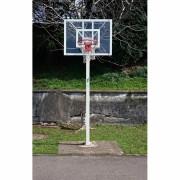 Set of 2 single-pipe minibasket baskets with base for anchoring - without board or hoop Softee Equipment Deluxe