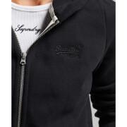 Hoodie zipped and embroidered woman Superdry Vintage Logo